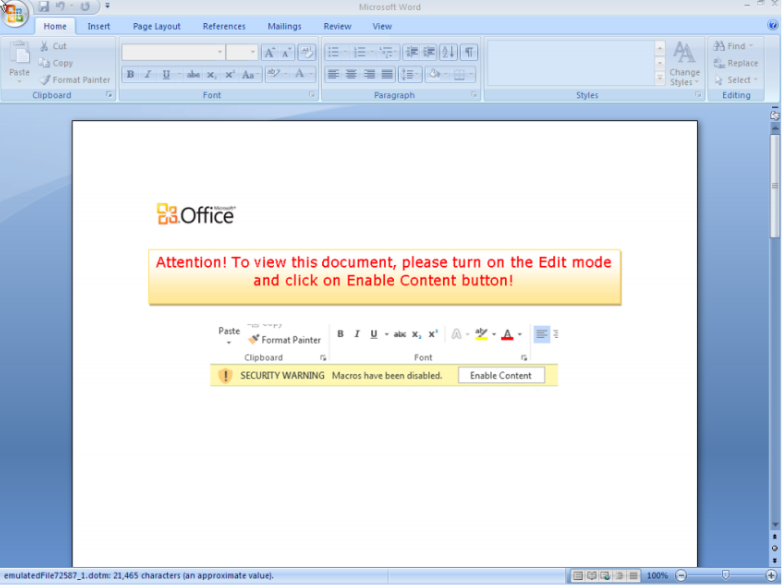 Cerber - Screenshot of the virus as it appeared to infected users