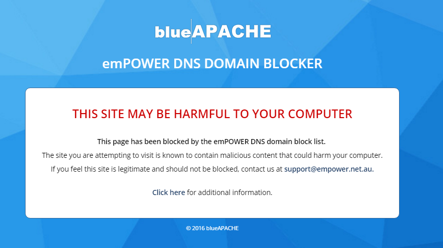 DNS Block Page