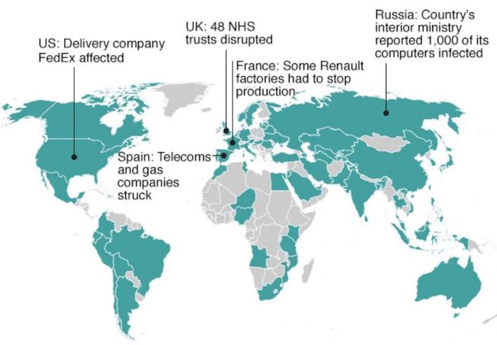 Wannacry global spread