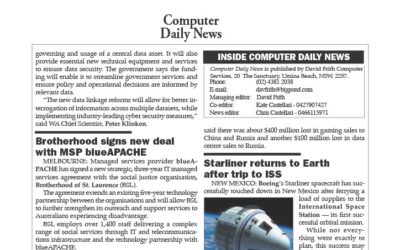 Computer Daily News: Brotherhood Signs New Deal with MSP blueAPACHE