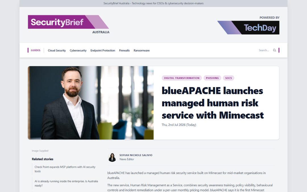 blueAPACHE launches managed human risk service with Mimecast